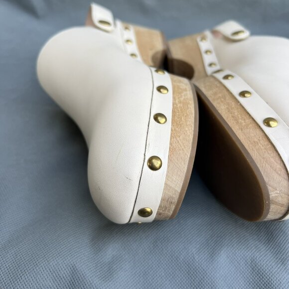 J. Crew Women’s Size 9.5 Ivory Grace Leather Convertible Clogs Shoes BA188 - Picture 13 of 13